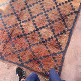 Vintage Marmoucha Rug - Blush Olive Blue 180x350cm - Nouvelle Nomad