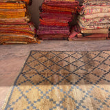 Vintage Marmoucha Rug - Blush Olive Blue 180x350cm - Nouvelle Nomad