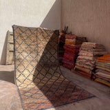 Vintage Marmoucha Rug - Blush Olive Blue 180x350cm - Nouvelle Nomad