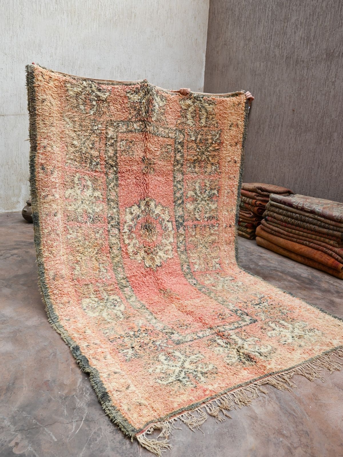 Vintage Moroccan Rug - Boujad Peach 195x310