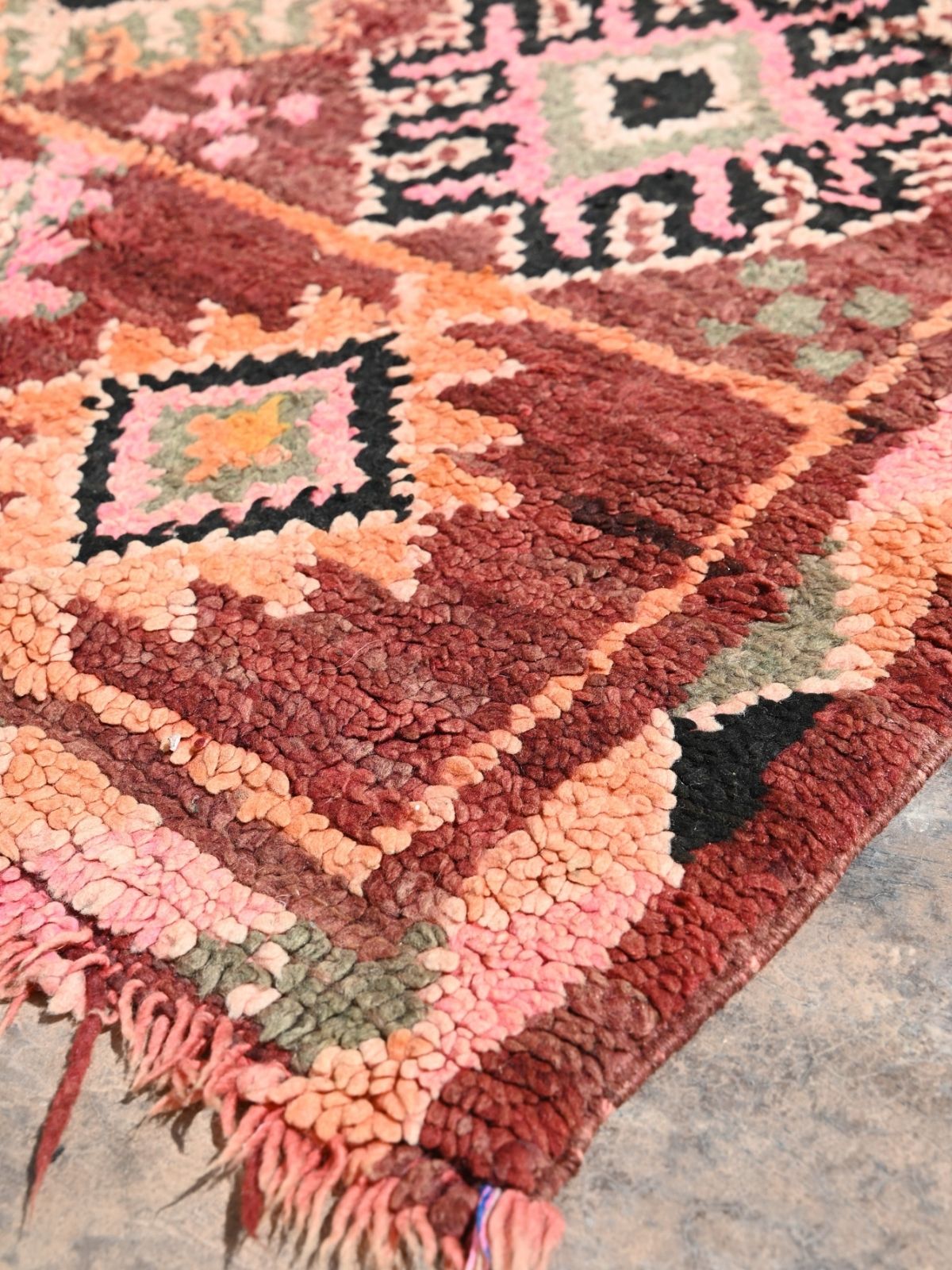 Vintage Boujad Rug - Earthy Plum 97x146cm