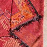Vintage Haouz Rug - Vibrant Red Chickens 179x340cm