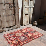 Vintage Boujad Rug - Earthy Plum 97x146cm