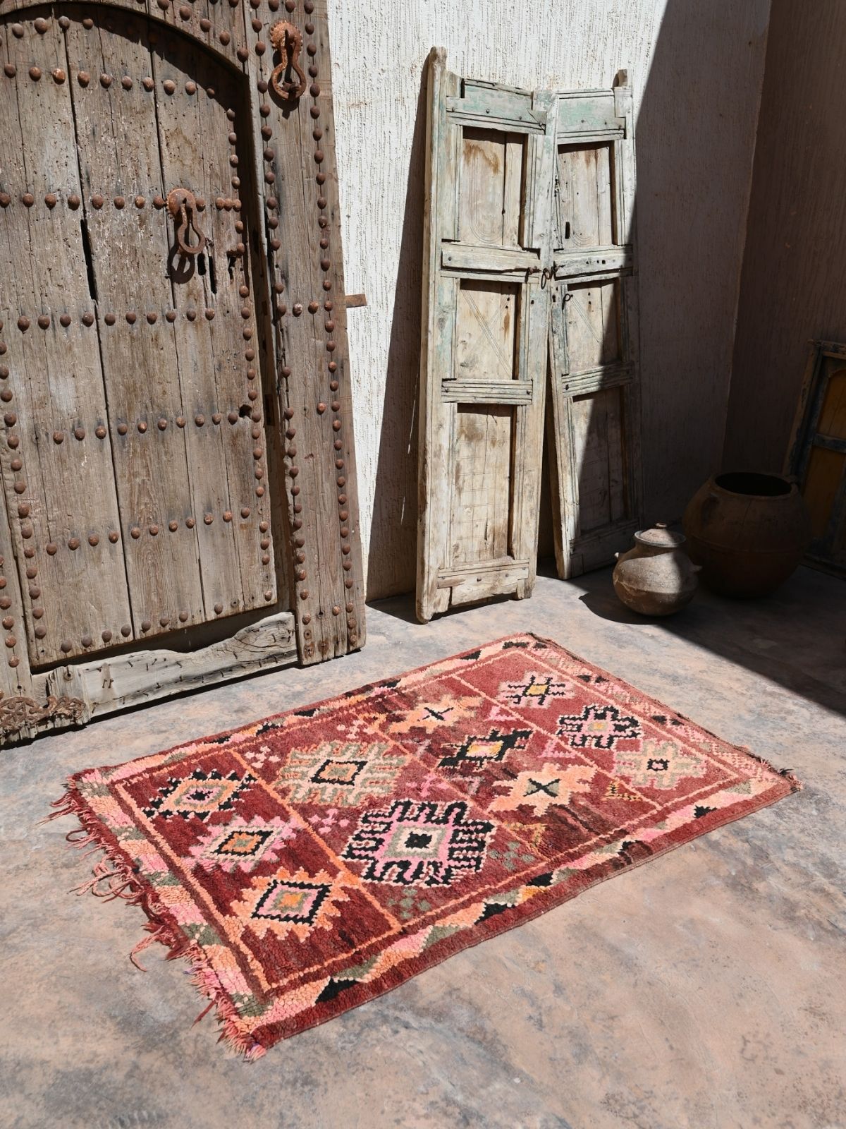 Vintage Boujad Rug - Earthy Plum 97x146cm