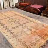 Vintage Moroccan Rug - Haouz Tan & Peach 180x370cm