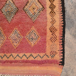 Haouz Vintage Moroccan Rug - Blush Pink 110x188cm