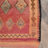 Haouz Vintage Moroccan Rug - Blush Pink 110x188cm