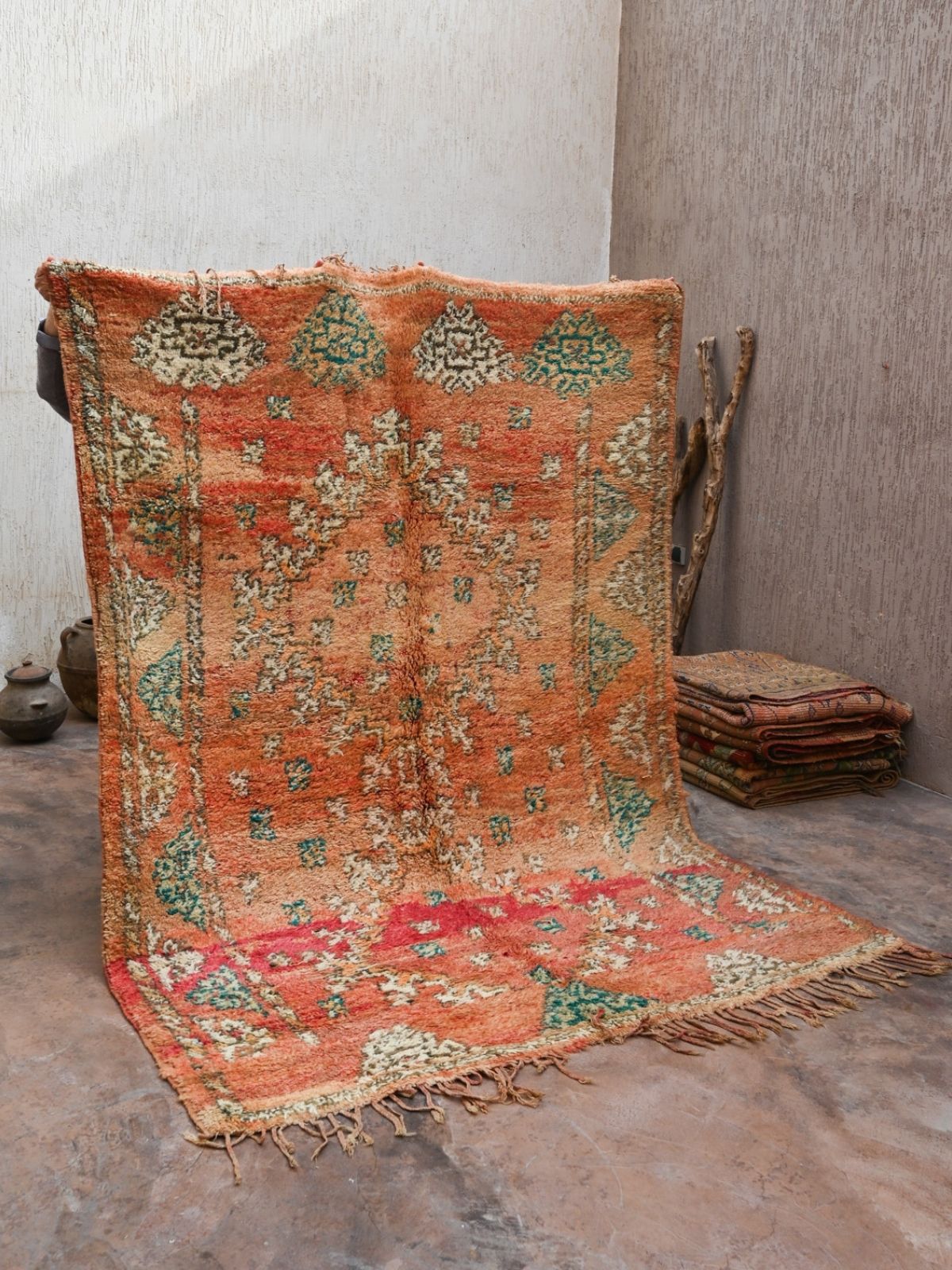 Vintage Moroccan Rug - Boujad Terracotta Peach 190x292cm
