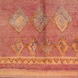 Haouz Vintage Moroccan Rug - Blush Pink 110x188cm
