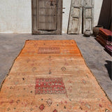 Vintage Moroccan Rug - Haouz Orange & Peach 165x345cm