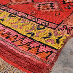 Vintage Boujad Rug - Bright Red Diamonds 128x170cm