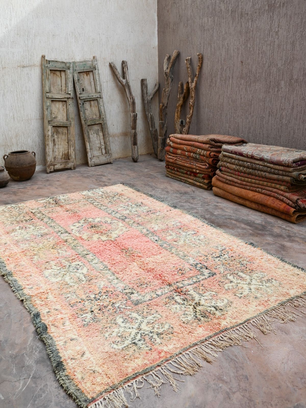 Vintage Moroccan Rug - Boujad Peach 195x310