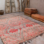 Vintage Moroccan Rug - Red Beni MGuild 220x283cm