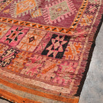 Haouz Vintage Moroccan Rug - Magenta Star 180x355cm
