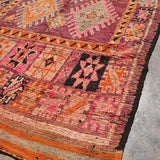 Haouz Vintage Moroccan Rug - Magenta Star 180x355cm