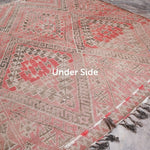 Vintage Moroccan Rug - Red Beni MGuild 220x283cm