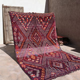Talsint Vintage Moroccan Rug Berber Carpet - Deep Purple 210x327cm
