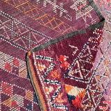 Talsint Vintage Moroccan Rug Berber Carpet - Deep Purple 210x327cm
