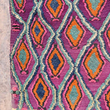 Vintage Boujad Flatweave Rug - Purple Diamonds 160x217cm
