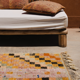 Vintage Azilal Rug - Terracotta Checkers