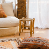 Vintage Taznakht Rug - Peach & Orange Diamond