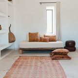 Mid-Century Vintage Taznakht Rug - Soft Red