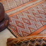 Vintage Boujad Flatweave Rug - Soft Red Kilim
