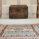 Vintage Taznakht Flatweave Rug - Pink & Blue