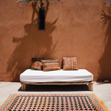 Vintage Taznakht Runner Rug - Black & Terracotta