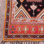Vintage Moroccan Rug - Red Black Taznakht 140x280cm