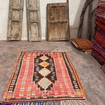 Vintage Moroccan Rug - Red & Brown Taznakht 130x220cm