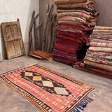 Vintage Moroccan Rug - Red & Brown Taznakht 130x220cm