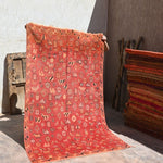 Vintage Zemmour Rug - Red Animals 150x250cm - Nouvelle Nomad
