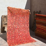 Vintage Zemmour Rug - Red Animals 150x250cm - Nouvelle Nomad
