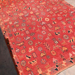 Vintage Zemmour Rug - Red Animals 150x250cm - Nouvelle Nomad