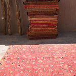 Vintage Zemmour Rug - Red Animals 150x250cm - Nouvelle Nomad