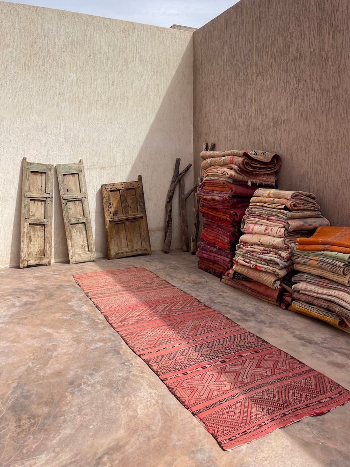 Vintage Moroccan Runner - Red Kilim 110x410cm