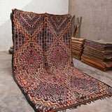 Vintage Moroccan Rug - Beni M'Guild Black 195x350cm