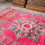 Vintage Moroccan Rug - Hot Pink 210x390cm