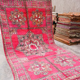 Vintage Moroccan Rug - Hot Pink 210x390cm