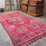 Vintage Moroccan Rug - Hot Pink 210x390cm