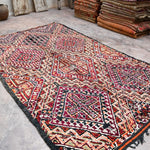 Vintage Moroccan Rug - Beni M'Guild Black 195x350cm