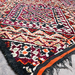 Vintage Moroccan Rug - Beni M'Guild Black 195x350cm
