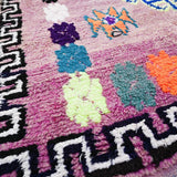 Vintage Moroccan Runner Rug - Boujad Purple 127x300cm