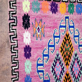 Vintage Moroccan Runner Rug - Boujad Purple 127x300cm