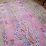 Vintage Moroccan Runner Rug - Boujad Purple 127x300cm