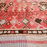 Vintage Moroccan Runner Rug - Taznakht Natural Red 115x270cm