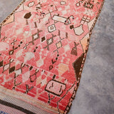 Vintage Moroccan Runner Rug - Taznakht Natural Red 115x270cm