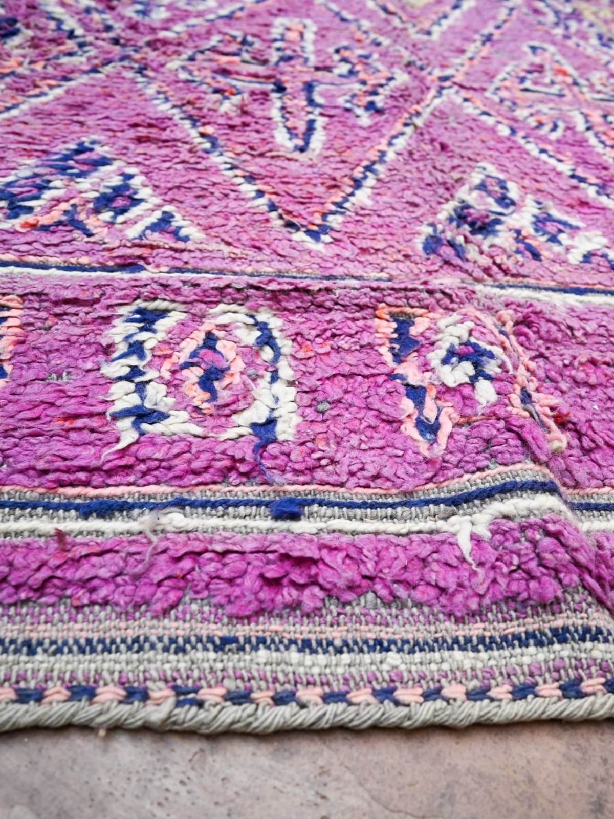 Vintage Moroccan Rug - Beni M'Guild Purple 200x440cm