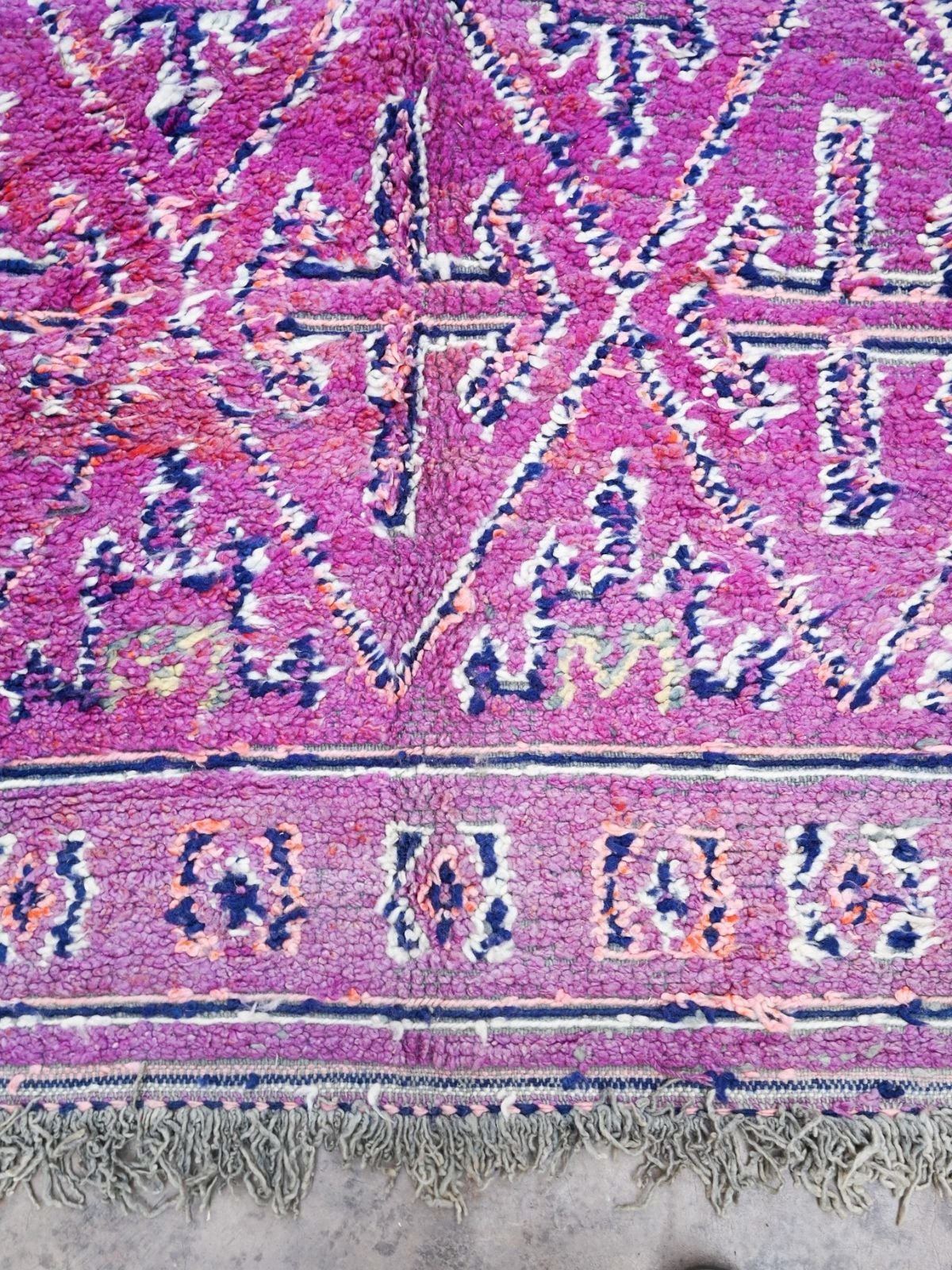 Vintage Moroccan Rug - Beni M'Guild Purple 200x440cm
